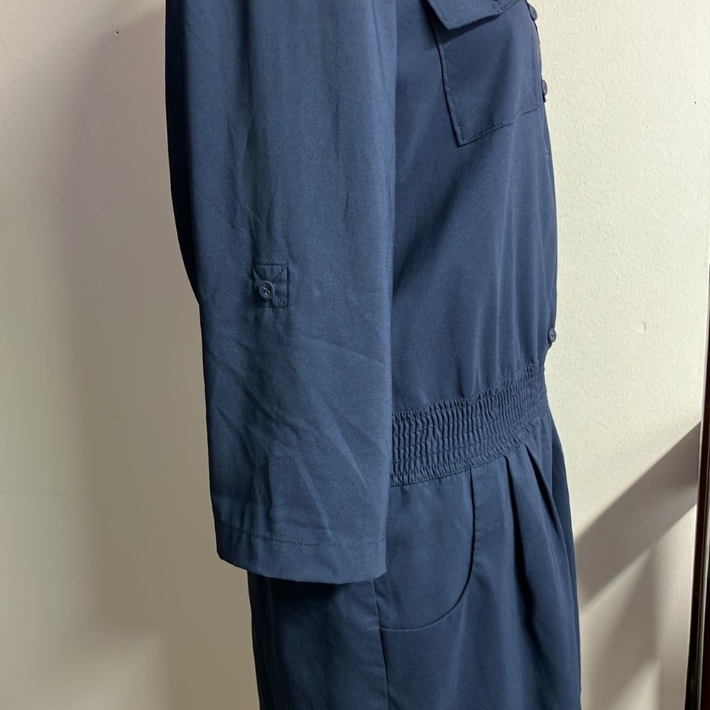 Gianni Bini Women’s Dress, Size XS, Roll Up Sleeves, Navy Blue - Picture 4 of 8